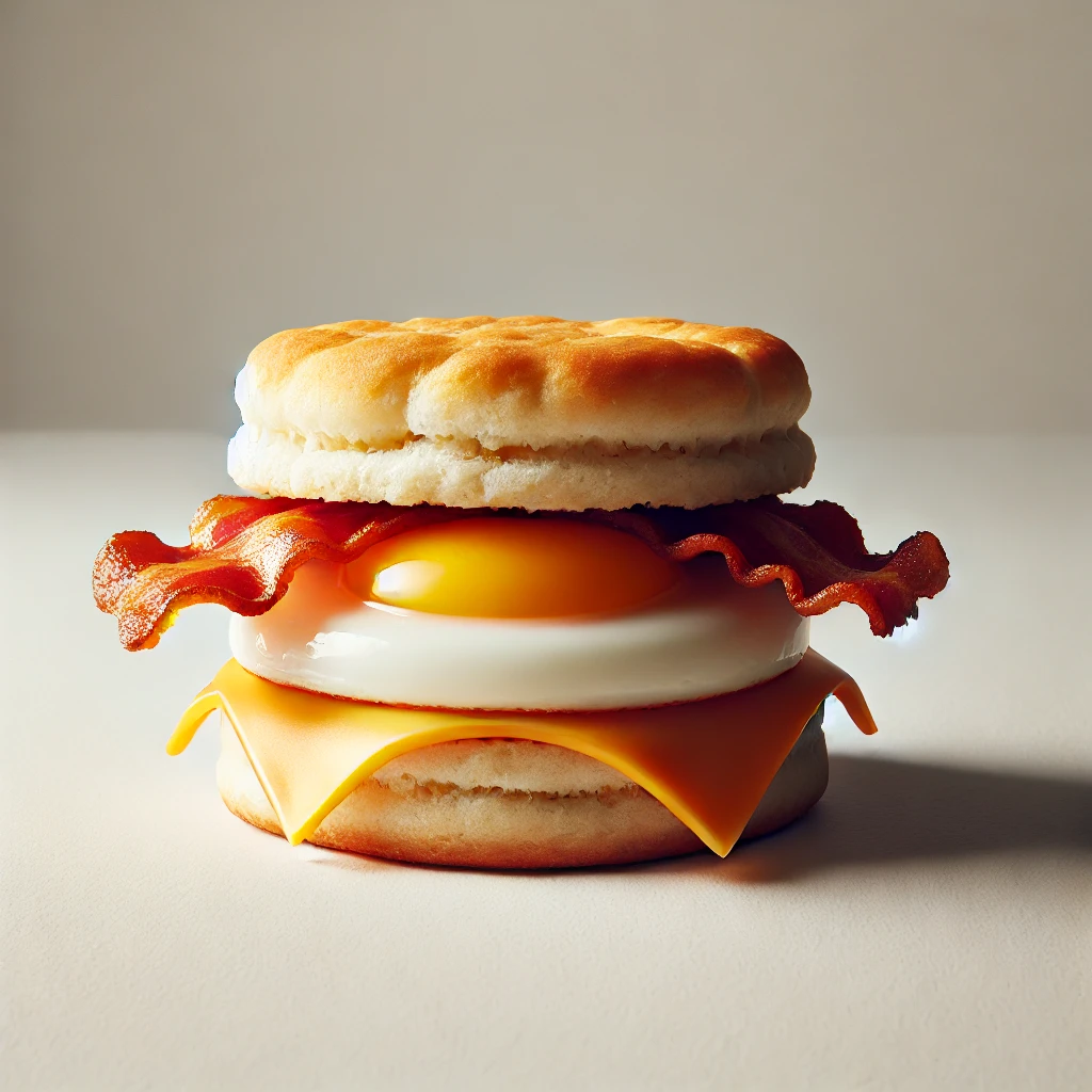 Lighter & Smaller 4 Whataburger Biscuit Sandwich with Bacon
